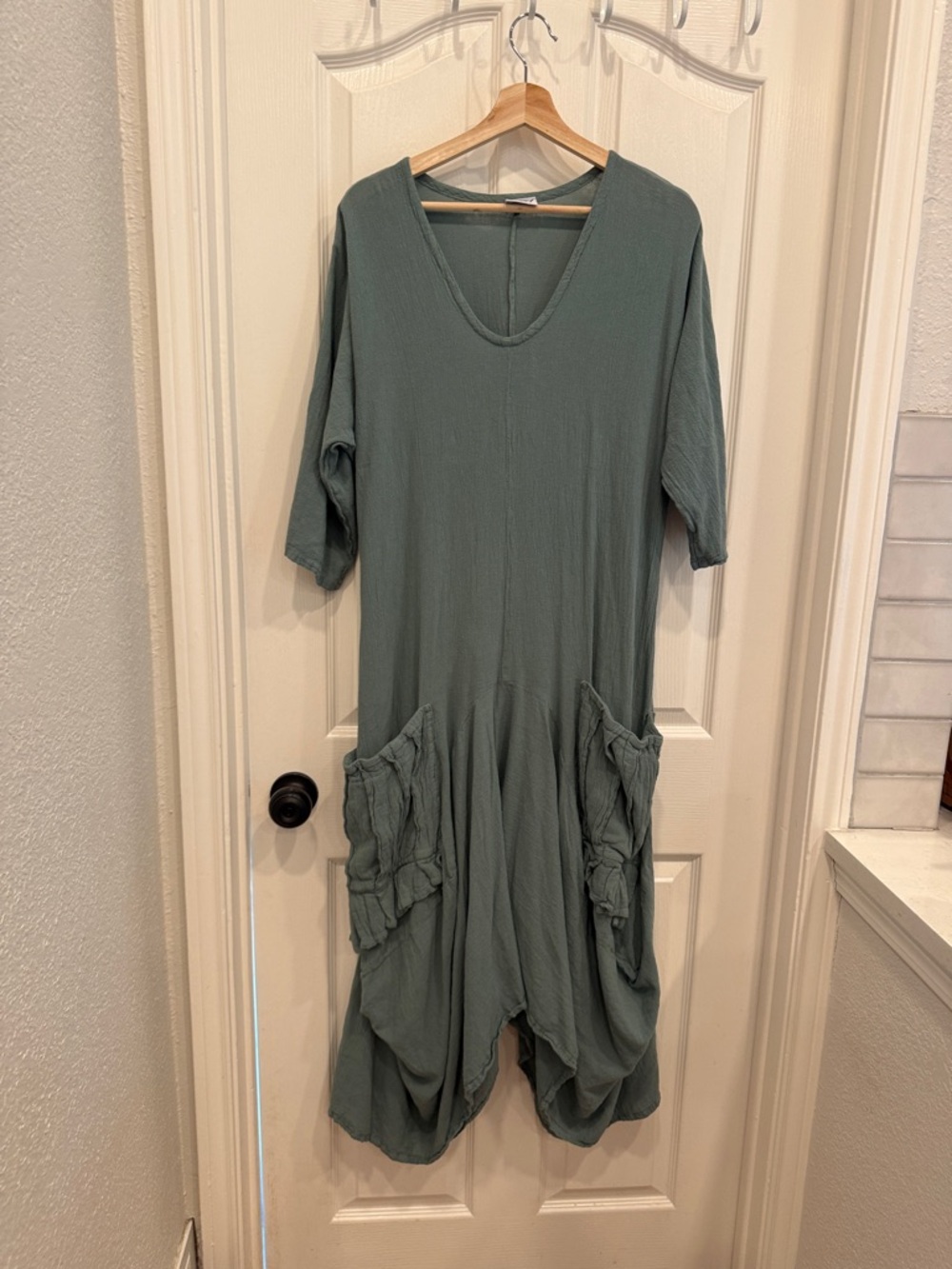 Oh my Gauze Shepard cotton gauze Lagenlook midi dress - Picture 10 of 14
